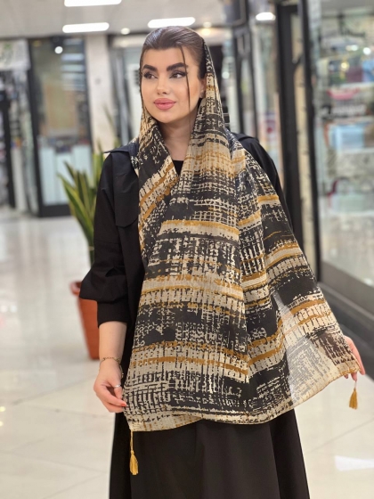 شال نخی ژاکارد منگوله دار کد2022