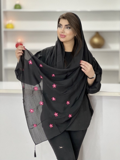 شال اسلپ گلدوزی منگوله دار کد 1474