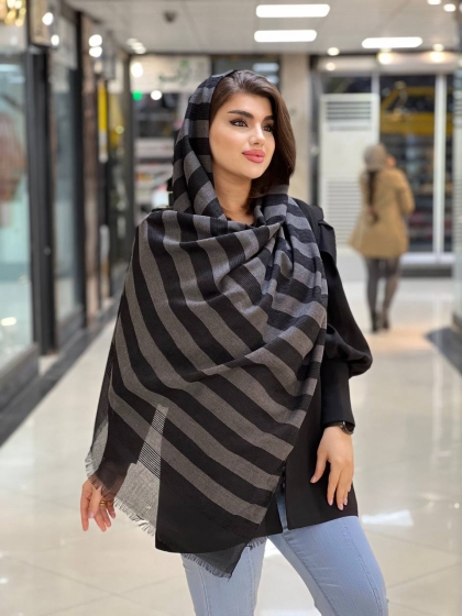 شال نخی راه راه پاییزه کد 698