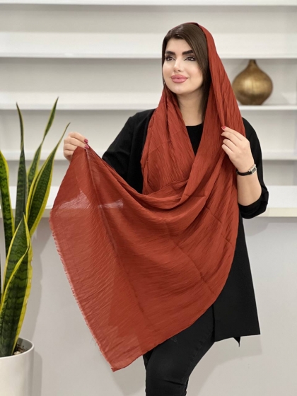 شال نخی پلیسه ساده کد 1140