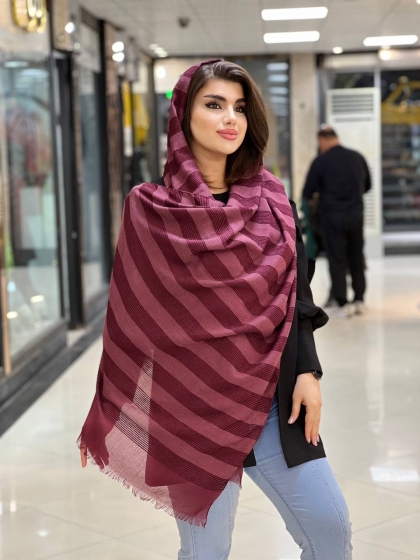 شال نخی راه راه پاییزه کد 667