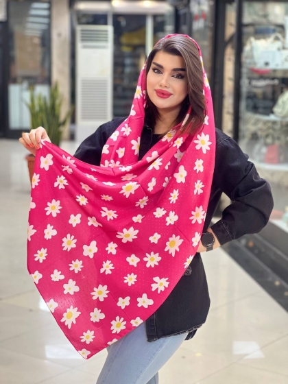 شال نخی طرح بابونه دور دوخت کد 840