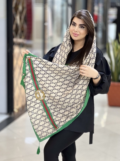 شال نخی بهاره منگوله دار کد 1680