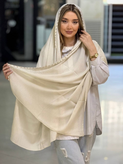 شال کریستال نگین مروارید اعلاء کد 2650