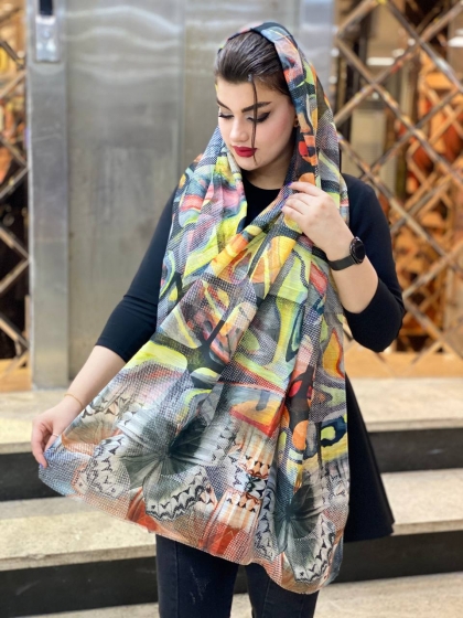 شال نخی دور دوخت سبک و خنک کد358