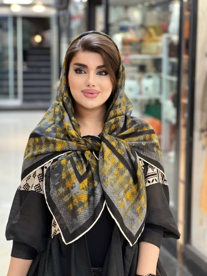 روسری نخی پاییزه دست دوز کد 597