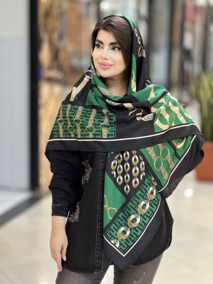 روسری نخی صابونی دور دست دوز کد 1564