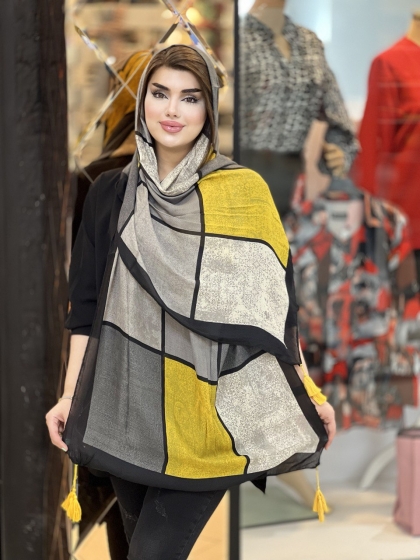 شال نخی اسکارلت منگوله دار 1243