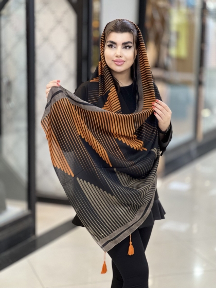شال نخی بهاره منگوله دار کد 1753