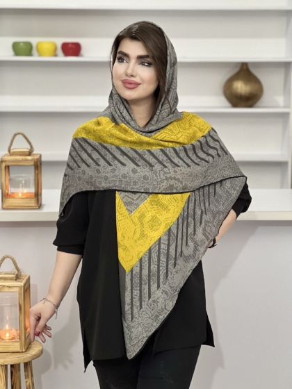 روسری نخی ژاکارد دست دوز کد1227