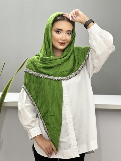 روسری نخی پلیسه دور ریش کد1300