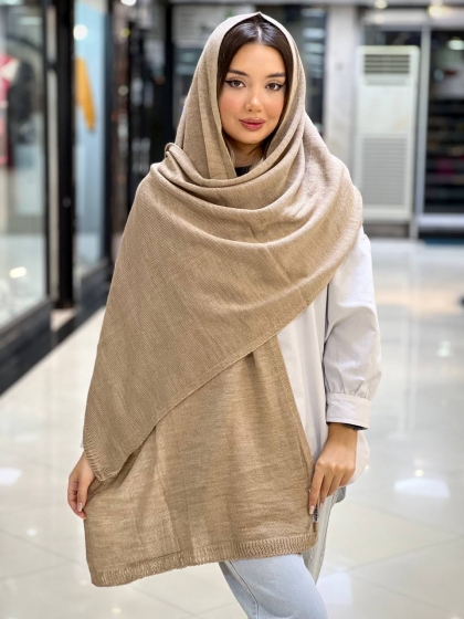 شال بافت ساده باکیفیت(blue scarf)کد 2342