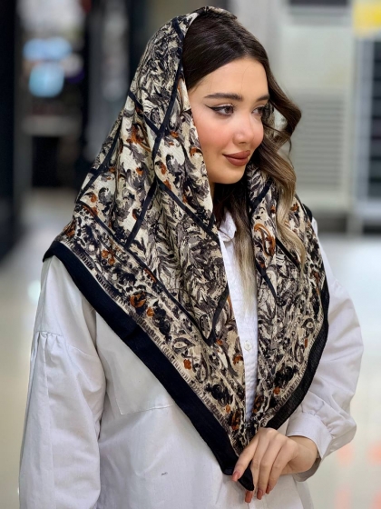 روسری ژاکارد دوردوخت کد 2555