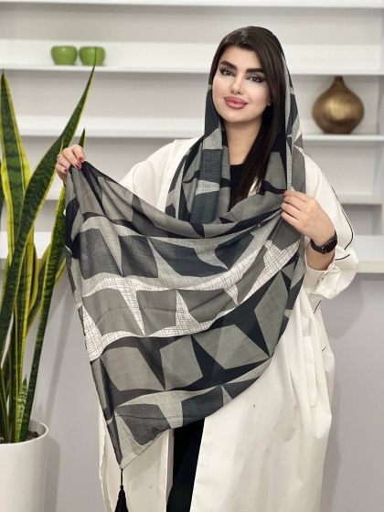 شال نخی ترک دور دوخت منگوله دار کد1160