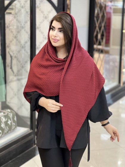 روسری نخی پلیسه منگوله دار کد 1765