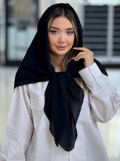 روسری نخی دور نگین کد 2853