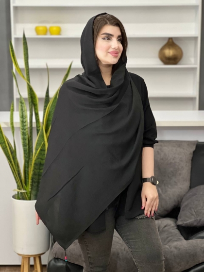 شال نخی دور دوخت منگوله دار 1143