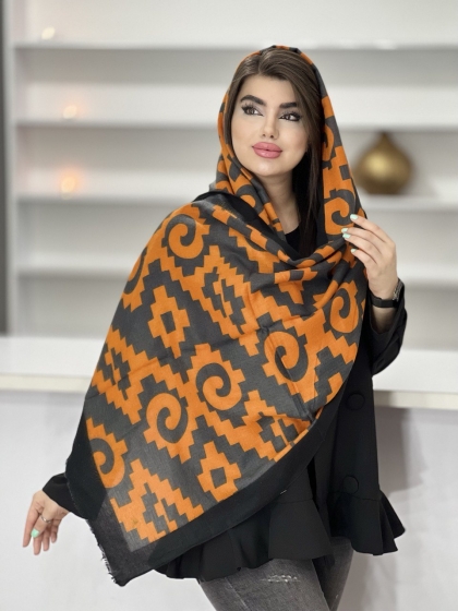 شال موهر کجراه ریشه دار کد 1448