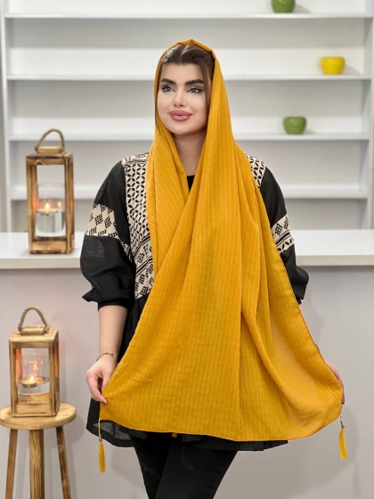 شال نخی تسلا منگوله دار کد1146