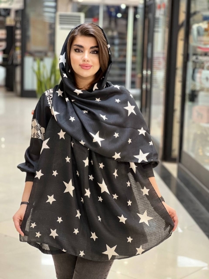 شال نخی پاییزه طرح ستاره کد581