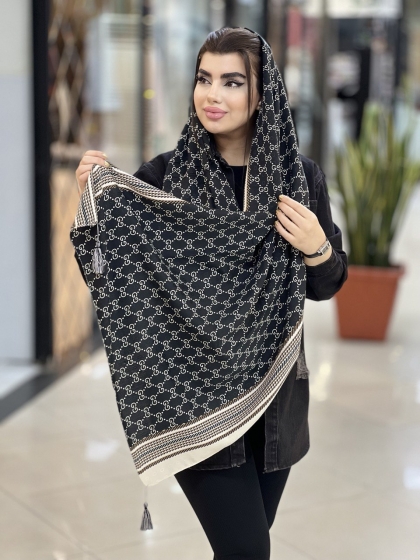 شال نخی بهاره منگوله دار کد1601