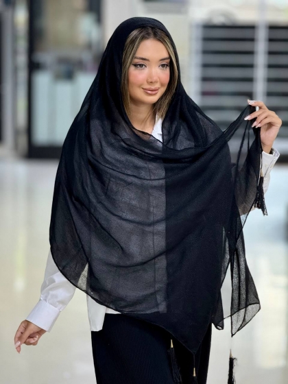 شال نخ شاین منگوله دار کد 2771