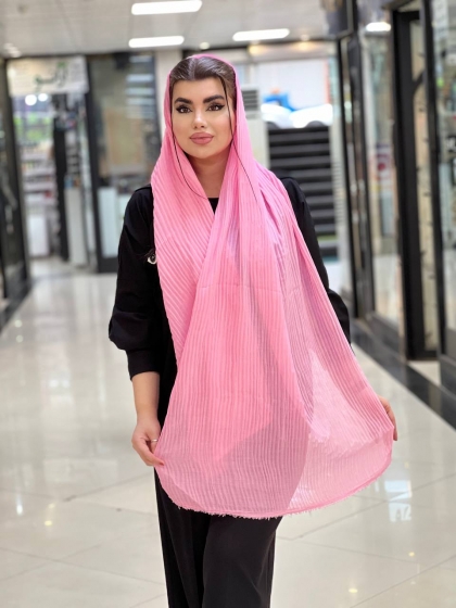 شال نخی پلیسه ساده کد2031