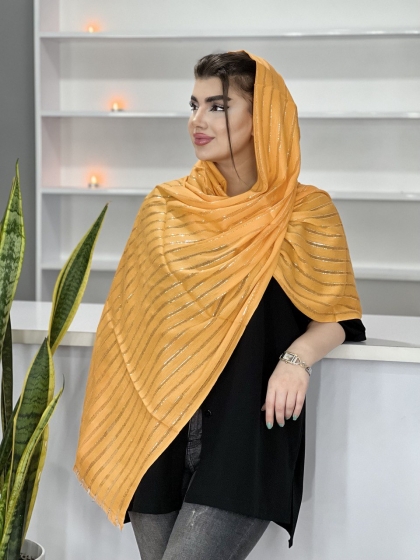 شال نخی راه راه لمه دار کد 1339