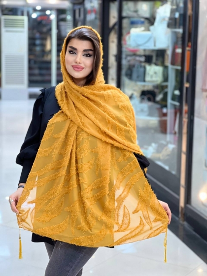 شال یاخما منگوله دار بهاره کد 765