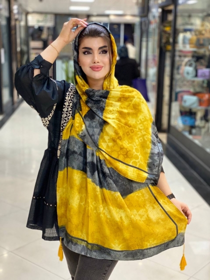 شال نیلا منگوله دار پاییزه کد 539