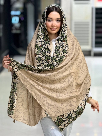 شال نخی سی آی اسکارف منگوله دار کد 2561