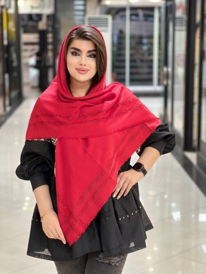 روسری نخی پاییزه لمه دار کد 579