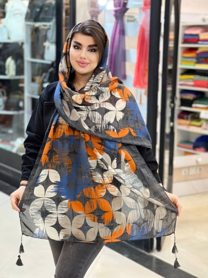 شال نخی ارکیده منگوله دار بهاره کد 773