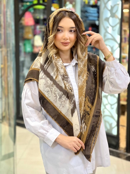 روسری گارزا دور دست دوز کد 2442
