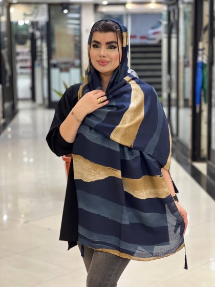 شال نخی حصیری منگوله دارکد2086