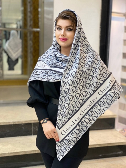 روسری نخی Dior دوردست دوز کد 277
