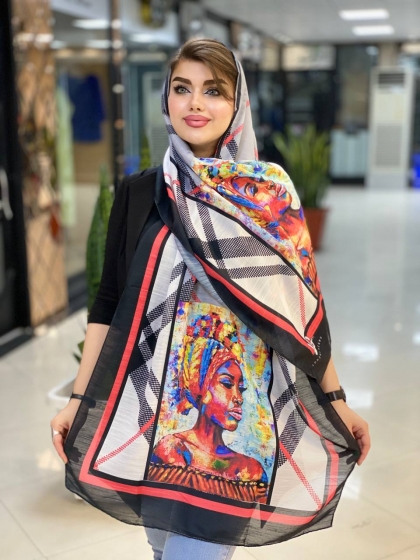 شال نخی طرح رخ کد 315