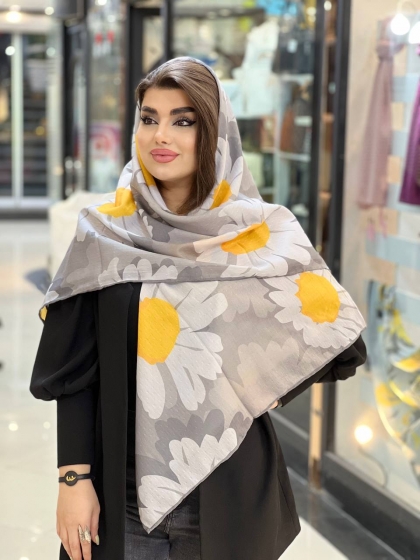 روسری نخی دور دست دوز بهاره کد 766