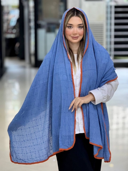 شال برشکا دورگان دار طرح زارا وارداتی کد 2731