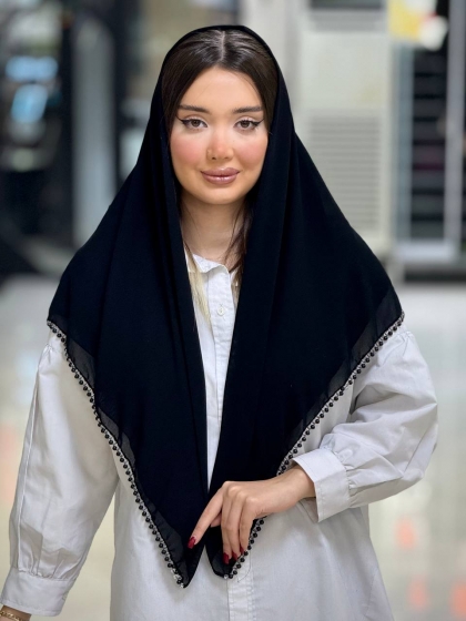 روسری کرپ مروارید کد 2632