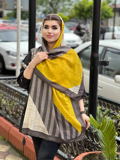 شال نخی ژاکارد منگوله دار کد981