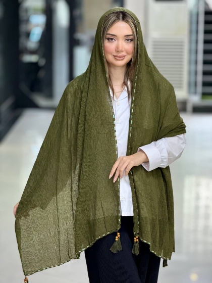 شال برشکا بخیه دوزی وارداتی کد 2724
