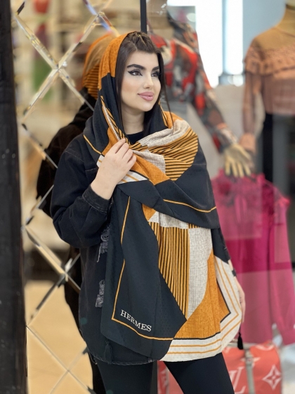 شال نخی بهاره منگوله دار کد1660