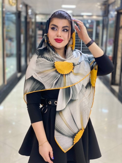 روسری نخی دور دست دوز کد357