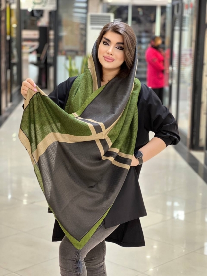 شال نخی حصیری پاییزه منگوله دار کد 621