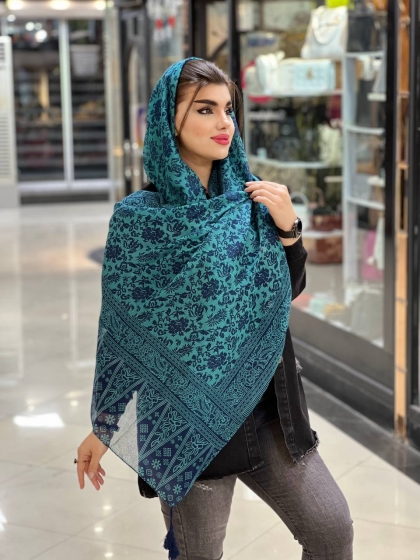 شال نخی ترک منگوله دار(خنک) کد 803