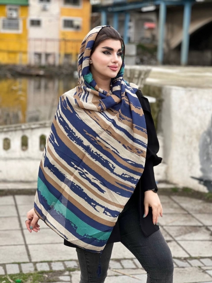 شال نخی اسکارلت منگوله دار کد749