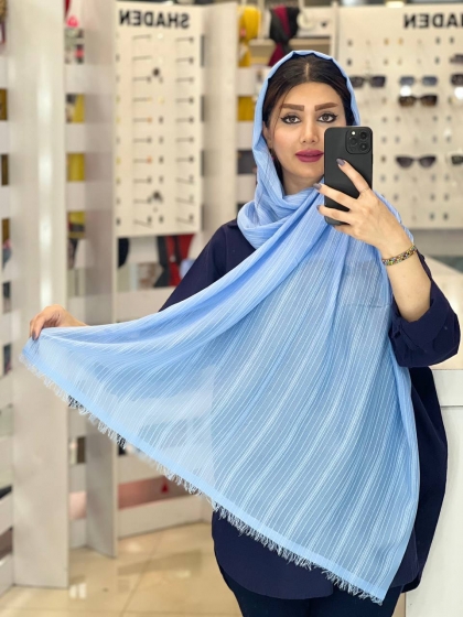 شال مخمل میله ای کد 2155