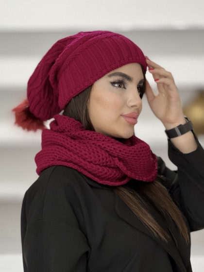 شال و کلاه پیم پیم بافت کد1431