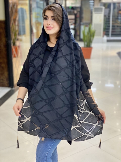 شال یاخما منگوله دار کد435